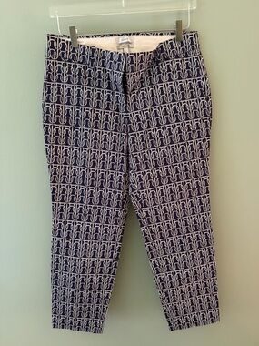 J. Crew cafe Capri in rope print